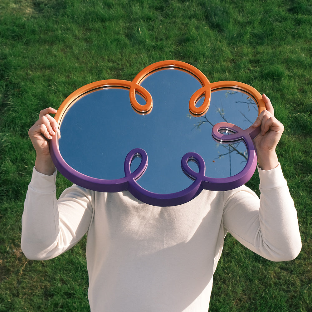 BUBBLE Mirror purple & orange