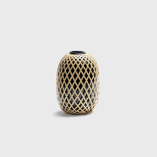 Bamboo & Glass Vase
